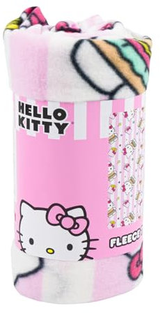 Northwest Hello Kitty 91907 Überwurfdecke aus Seide, 101,6 x 127 cm, für Einzelbett, Rosa