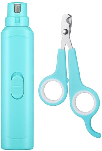 Lasnten 2 Piezas de Molinillo de uñas para pájaros con cortaúñas para pájaros, Lima de uñas para pájaros con lámpara LED, Herramienta de Aseo para pájaros, Loros, periquitos, periquitos, pinzones y