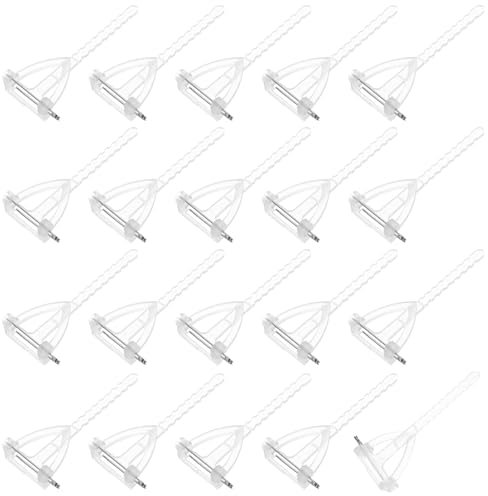 M METERXITY 20-Paquets Broches de Sécurité pour Boutonnières, Épingles en Plastique en Forme de Triangle pour Boutonnières de Fleurs, Support de Clips de Sécurité en Forme de T [6,5 cm, Blanc]