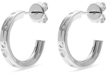 JETTE Damen-Creolen 925er Silber, recycelt Zirkonia One Size 89193500