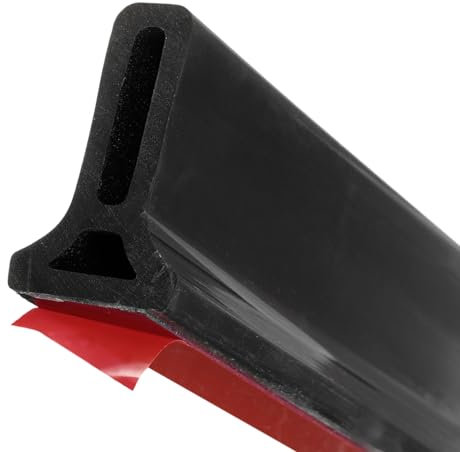 sourcing map 106 Collapsible Shower Barrier Stopper 2 High Self-Adhesive Shower Water Splash Guard Blocker for Bathroom Kitchen Wet and Dry Separation, Black (Hollow, Triangle)