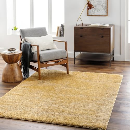 Livabliss Claire Shaggy Rug, Living Room, Bedroom – 120x170 cm, Yellow