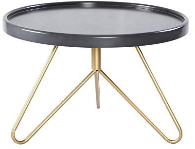 MEILISHAOMEI Garten-Kaffee-Beistelltisch,Sofa-Beistelltisch,Zement-Beistelltisch,MDF,Metallbeine,Tablett-Beistelltisch,niedrig(Farbe:Zement,Größe:29,7229,7219,09 Zoll)