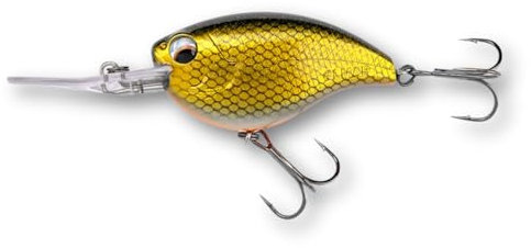 LMAB Crankbait 5,5 cm Power Vibe 55F - 3 Lauftiefen, floating - Wobbler Barsch, Crankbait Wobbler, Kunstköder Angeln, Barsch Wobbler, Spinnfischen Köder (Golden Roach, DR | Lauftiefe 3-4 m | 14 Gramm)