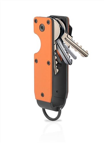 Gugxiom Key Organizer with Screwdriver Aluminum Alloy Key Clip Holder Compact Storage Case for 2-6 Keys