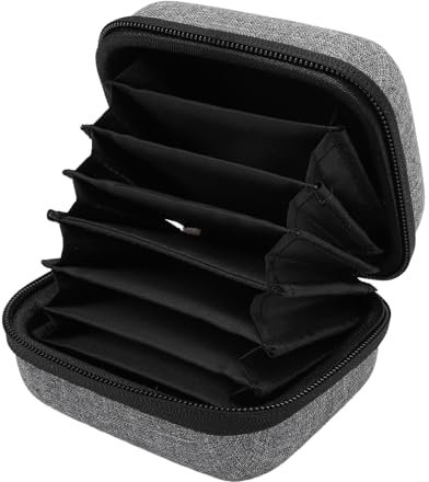 Vikye Camera Filter Storage Bag, 8 Pockets Up to 67mm EVA Water Resistant Shockproof Lens Carrying Case with Wrist Strap, for Photography