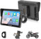 CARPURIDE W702S Pro Motorcycle Carplay Screen with BM05 Mount for Plug-and-Play, Wireless CarPlay & Android Auto, 7 Waterproof Touchscreen, Intercom Function, Dual Bluetooth, Wired Controller, Navi.