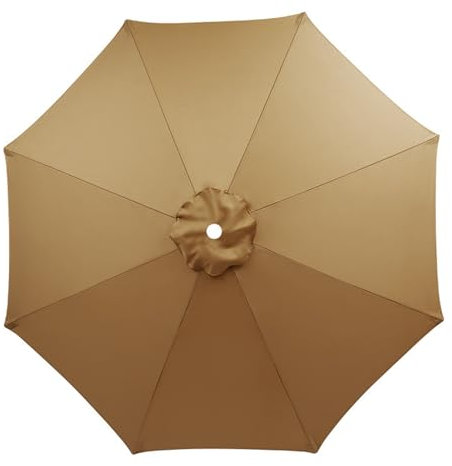 Toldo de Recambio de Sombrilla de 3 m Toldo de Repuesto. Recambio Sombrilla 6/8 Varillas 2/2.3/2.5/3 Metros Resistente.Tela Sombrilla 8 Varillas 3 Metros Color Crema (Q2,8 ribs 3.0m(9.8ft))