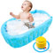 harupink Bañera infantil anatómica inflable para bebés, bañera antideslizante portátil para bebés con bomba de aire, sin BPA, piscina infantil para recién nacidos (azul)