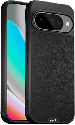 Mous for Google Pixel 10/10 Pro Limitless Black Leather Case, MagSafe Compatible- Black