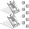 PartyKindom 10Pcs Stainless Steel Refrigerator Shelf Clips Easy to Install Secure Support for Home Commercial Use for Freezers Fridges and Cooling Equipment