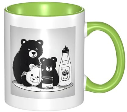 XZDZWK Cute Milk Bottle Bear Classic Mug Stylish Durable and Green Fade-Resistant Suitable for Home Office and Restaurant Use