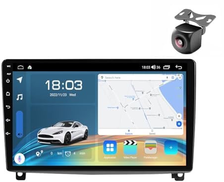 Android 15 Car Radio para Peugeot 407 CC SW 407CC 2004 2005-2011 NAVEGACIÓN GPS con Pantalla Táctil 9 Pulgadas Reproductor Multimedia Autoradio SWC RDS Carplay Android Auto (Y3 8Core 2+64G)