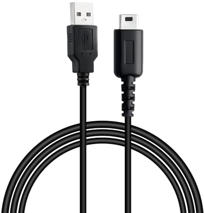 Tolesum Cavo di Ricarica USB da 1,2 Metri Compatibile con Nintendo DS Lite (NDSL) - Cavo Alimentazione USB-A per Console Modello USG-001 - Nero