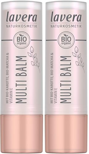 lavera Multi Balm Blister - Sundown Gold 03 - frischer Glow - müheloses Verblenden - für Augen, Lippen & Wangen - vegan - Naturkosmetik (Packung mit 2)