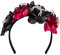 Boland 72141 - Haarreif Blumen, Dia de los Muertos, mit Blüten und Spinnen, Tiara, Kopfschmuck, Kostüm, Karneval, Mottoparty