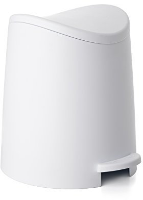 TATAY Papelera Baño con Pedal Estándar 3L | Diseño Práctico y Funcional | Plástico de Gran Resistencia | Compacta y Fácil de Usar | Fabricada en España | 19 x 21,8 x 22,1 cm – Blanco
