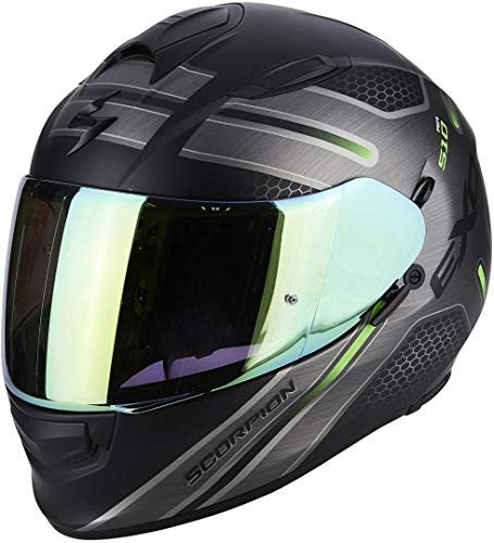 Scorpion Motorradhelm Exo 510 Air Route, Schwarz/Grün, Größe S