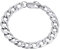 PROSTEEL Panzerkette Armband 9mm breit Herren Edelstahl Armband kubanische Glieder Link Kettenarmband Armkette, Länge 19cm, silber
