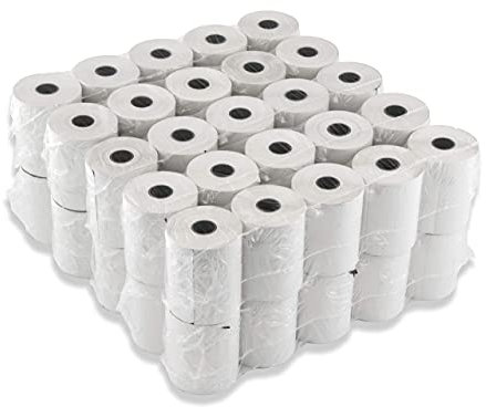 QUORiON 50x Bonrolle 57mmx25m BPA frei für Thermo-Drucker qualitatives Thermopapier für Kassensysteme und Registrierkassen, Breite: 57 mm, Ø Rolle: 45 mm, Ø Hülse 12 mm, Lauflänge: 25 m