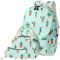 FEWOFJ Rucksäcke Schule Mädchen, Schulrucksack + Kühltasche + Federmäppchen + 12 Stück Buntstift (Grün Kaktus)