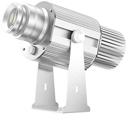 WUZHENG GOBO Lumière Logo Projecteur Lumière 25W LED GOBO Projecteur Publicité Logo Lumière pour Store Event Event,Silver,Outdoor