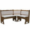 k koma Polster Eckbank Kiefer Holz, Eiche Farbe mit Polsterung MASSIVHOLZ - NEU ÖKOLEDER BEIGE II (140 x 180)