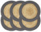 vidaXL 6X Tischset Platzmatte Platzset Platzdeckchen Platzdecke Tischdeko Platzmatten Tischmatte Untersetzer Natur Anthrazit 38cm Jute Baumwolle