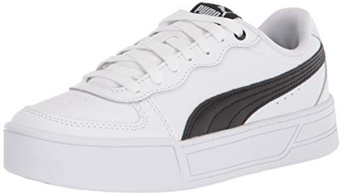 PUMA Women's Skye Sneaker, White Black, 8.5 Medium