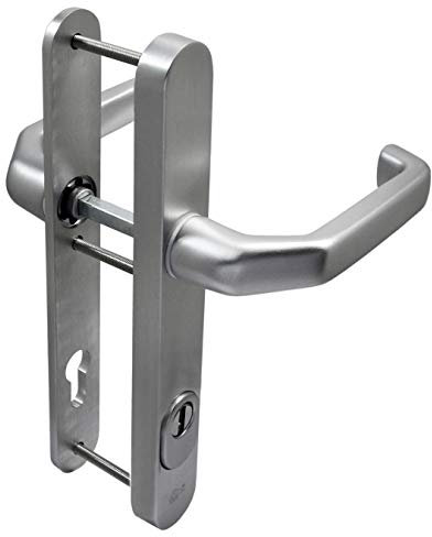 Schmalrahmen Schutzbeschlag SRG 9949 Dr-Dr 92mm ES2 mit ZA Türdrücker Türklinke