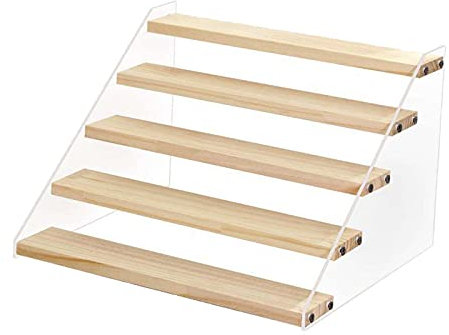 F Fityle Estante de exhibición de de 5 Capas Gafas de Perfume cosméticas Escalera Soporte Organizador de Cocina Tienda