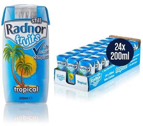 Radnor Fruits Tropical 50% Fruit Juice Tetra Pak 24x200ml