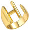 JewelryWe Herren-Ring Damen-Ring mit Gravur Buchstaben A-Z Kupfer Ring Alphabet Schmuck Gold