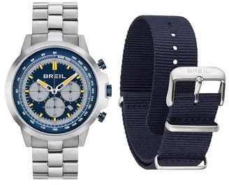 Breil Herren Armbanduhr X Large Pro in der Farbe Silber mit Edelstahlarmband, Gehäusedurchmesser: 46 mm, TW1920