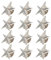 Milisten 12 Stück Sternabzeichen Anstecknadel Stern Pullover Brosche Jacke Pin Dekoration für Rucksack Kleidung Kragen Hut dekorative Anstecknadel, 4X2cm, Emaille, Zinklegierung