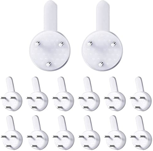 36 Pcs Plastic Non-Trace Wall Picture Hooks, White, S Size | Non-Mark, Invisible Concrete Nail, Hard Wall Hook, Traceless Hangers, No Damage Hanging Kit