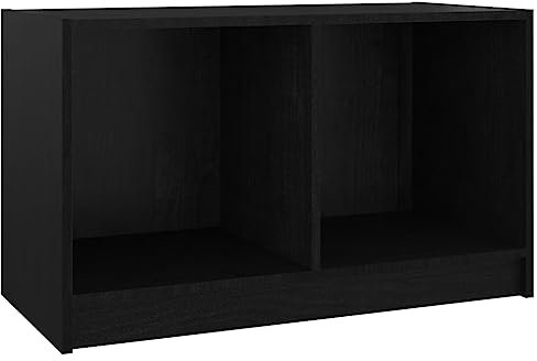 vidaXL Massivholz Kiefer TV Schrank Lowboard TV Möbel Tisch Board Sideboard Fernsehtisch Fernsehschrank HiFi-Schrank Wohnzimmer Schwarz 70x33x42cm