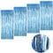Lametta Vorhänge Hellblau Glitzer, 4 Stück Metallische Glitzervorhang FringeGlitzer Tinsel Curtain Folienfransen Vorhang für Weihnachtsbaum Geburtstage Festivals Party ​Bühnendekor 1m x 2m