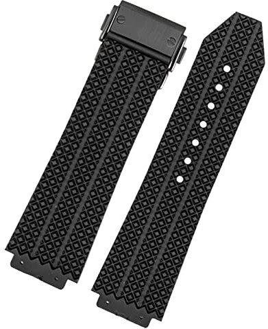 HEPUP Uhrenarmband für Hublot Big Bang Silikon, 25 x 19 mm, wasserdicht, Herren-Uhrenarmband, Kette, Uhrenzubehör, Gummi-Uhrenarmband, 25-19mm, Achat