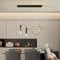 Eoodis LED Moderne Pendelleuchte 94cm Dimmbare Kronleuchter mit Fernbedienung Pendelleuchte Linear Wave Hängeleuchte für Küche Wohnzimmer Esszimmer (Schwarz 40W)