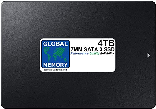 GLOBAL MEMORY Disque dur SSD SATA 3 pour MacBook Pro non Retina 4 To 7 mm 2,5 (2011-2012)