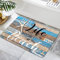 Zomer Badematte rutschfest 40x60cm Badezimmerteppich Mikrofaser Badteppich schnelltrocknende Badematten, für Badewanne Dusche Home Badezimmer, mit Sommer Strand