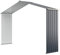 COSTWAY Erweiterungsbox Gerätehaus Metall, 340 x 64 x 210 cm, Geräteschuppen abschließbar, Gartenhaus mit 4 Luftschlitzen & Schiebetür, Garten Schuppen, Metallschuppen Geräteschuppen Outdoor
