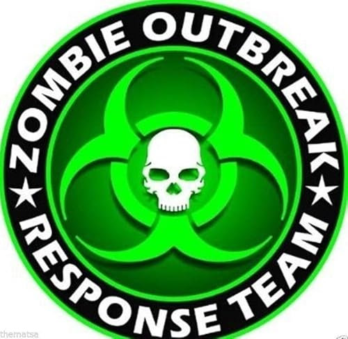 WildeBabsKLBT 11cm Hochwertiger Auto-Aufkleber Sticker Decal Autoaufkleber Aufkleber-Folie Wetterfest Zombie Outbreak Response Team Skull Totenkopf Punisher F723