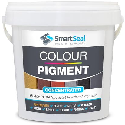 SmartSeal Concentrated Colour Pigment (DEEP RED 500g) - Ready-to-use Concentrated Colour Pigment Powder – Perfect As Cement, Mortar, Concrete, Grout, Render, Plaster, Pointing & Resins