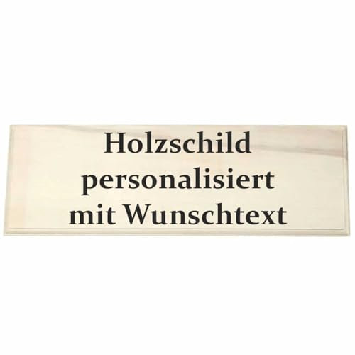 INDIGOS UG Holz Schild viereck mit Aufhänger - Holzschilder - ca. 30x10 cm - Schilder selber gestalten - individuell personalisiert mit Ihrem Wunschtext