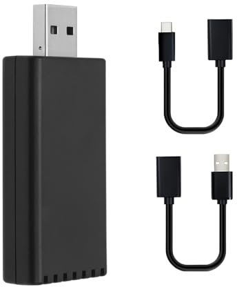 KAOLALI Wireless Carplay Adapter für iPhone iOS Apple, Wireless Carplay Adapter für OEM Wired Carplay auf Wireless Dongle mit 5GHz WiFi, USB-C & USB-A, Plug and Play (nicht für Android Auto)
