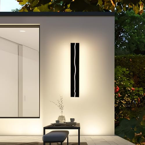 Mikeru 60CM Wandleuchten, 3000K Warmweiß Wandleuchten für den Außenbereich 18W Featured Crackle Wandleuchten LED Outdoor Garten Wandleuchten für Innendekoration, Balkonbeleuchtung