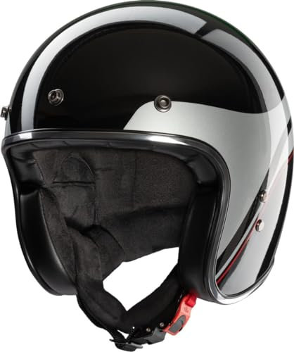 Redbike RB-804 Evolution Jethelm, schwarz/Silber/rot, L (59/60)