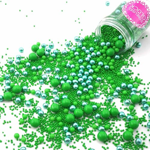 Streusel Grüne Wiese Mix 90g grüne Zuckerstreusel Ostern Frühling Plätzchen Fußball | STREUSEL GLÜCK | Sprinkles für Tortendeko Geburtstag Blumen Party Muffins Cupcakes Cake Pops